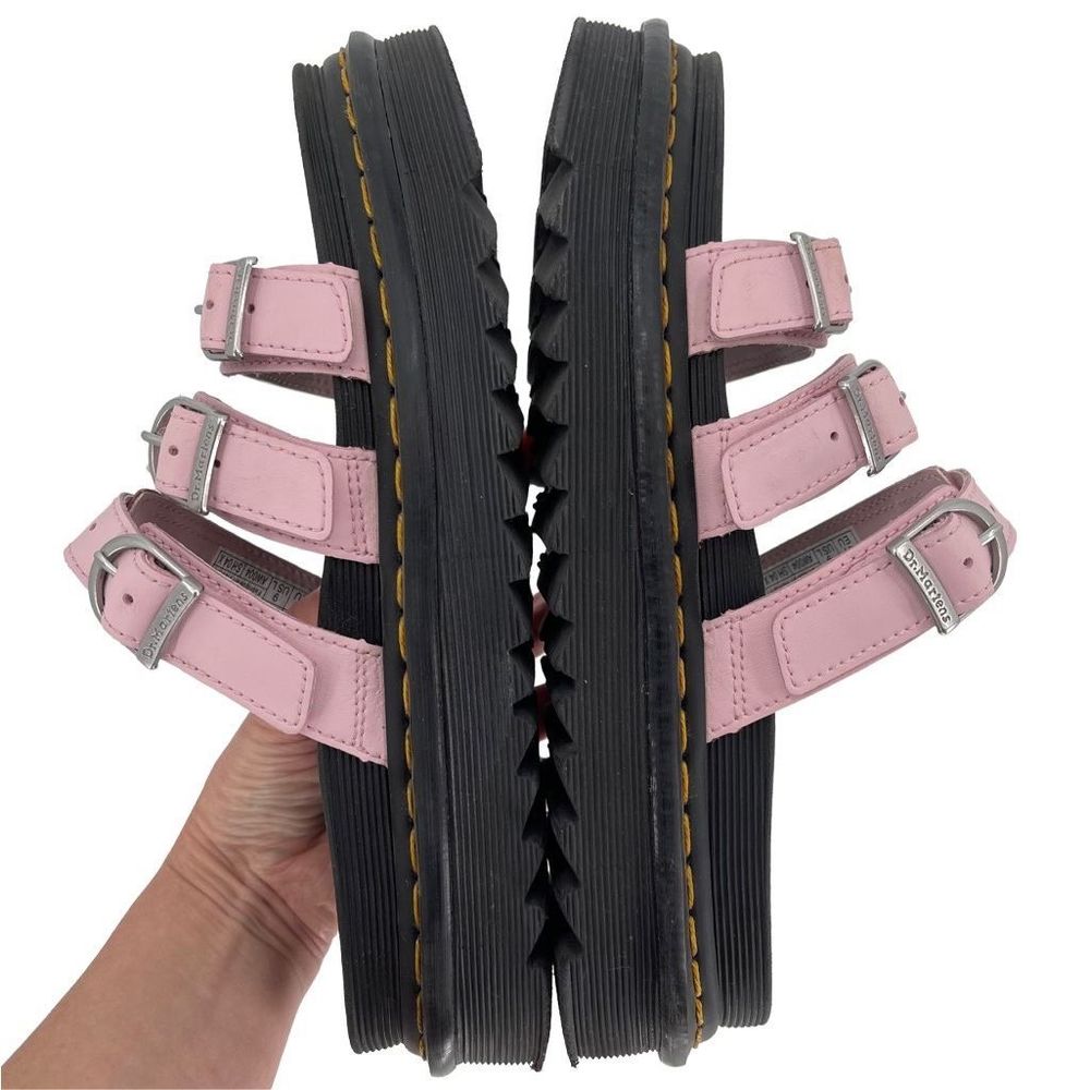 Dr. Martens Blaire Leather Platform Slide Sandals Shoe Women US Size 9 - Picture 4 of 9